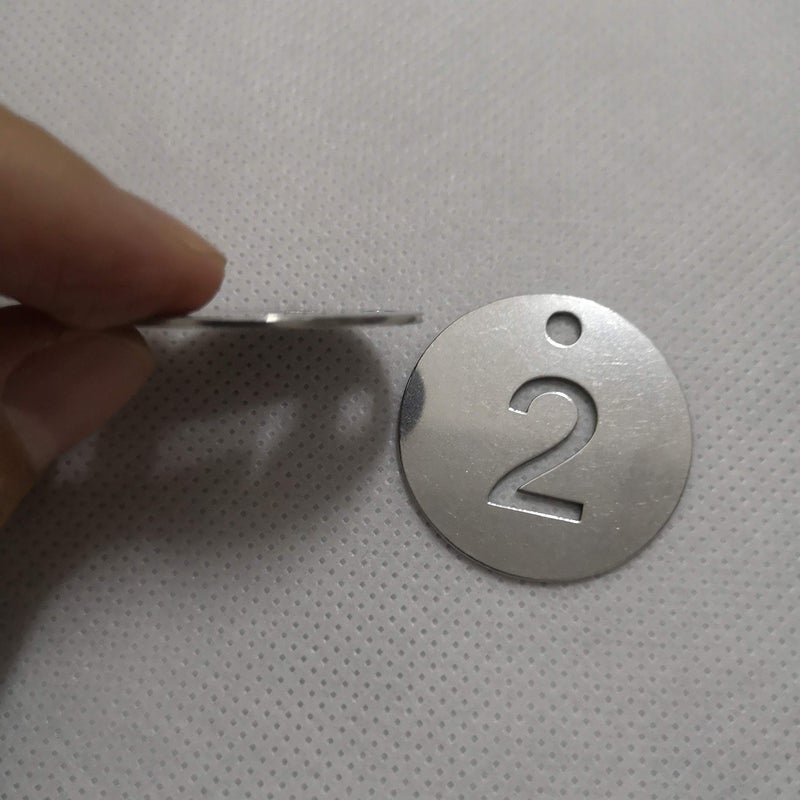 StayMax Diameter 1.18 Inches Bigger Hollowed Stainless Steel Number Tags Key Tags with Rings (1-50) - Image 3